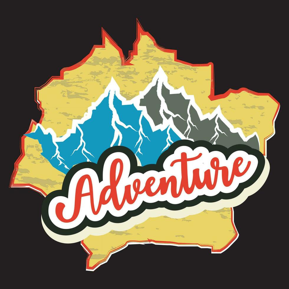 Adventure dark t shirt design vector