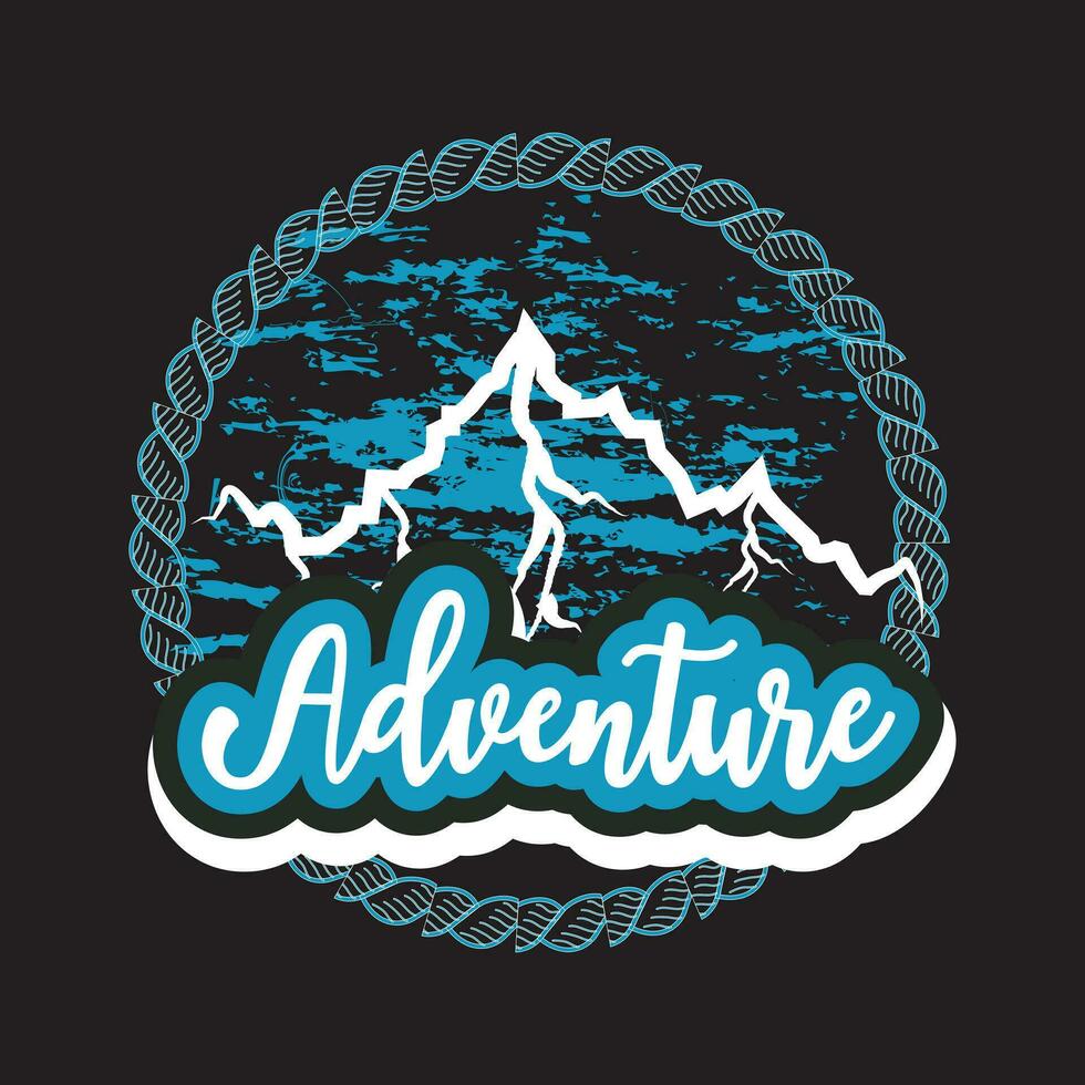 Adventure dark t shirt design vector