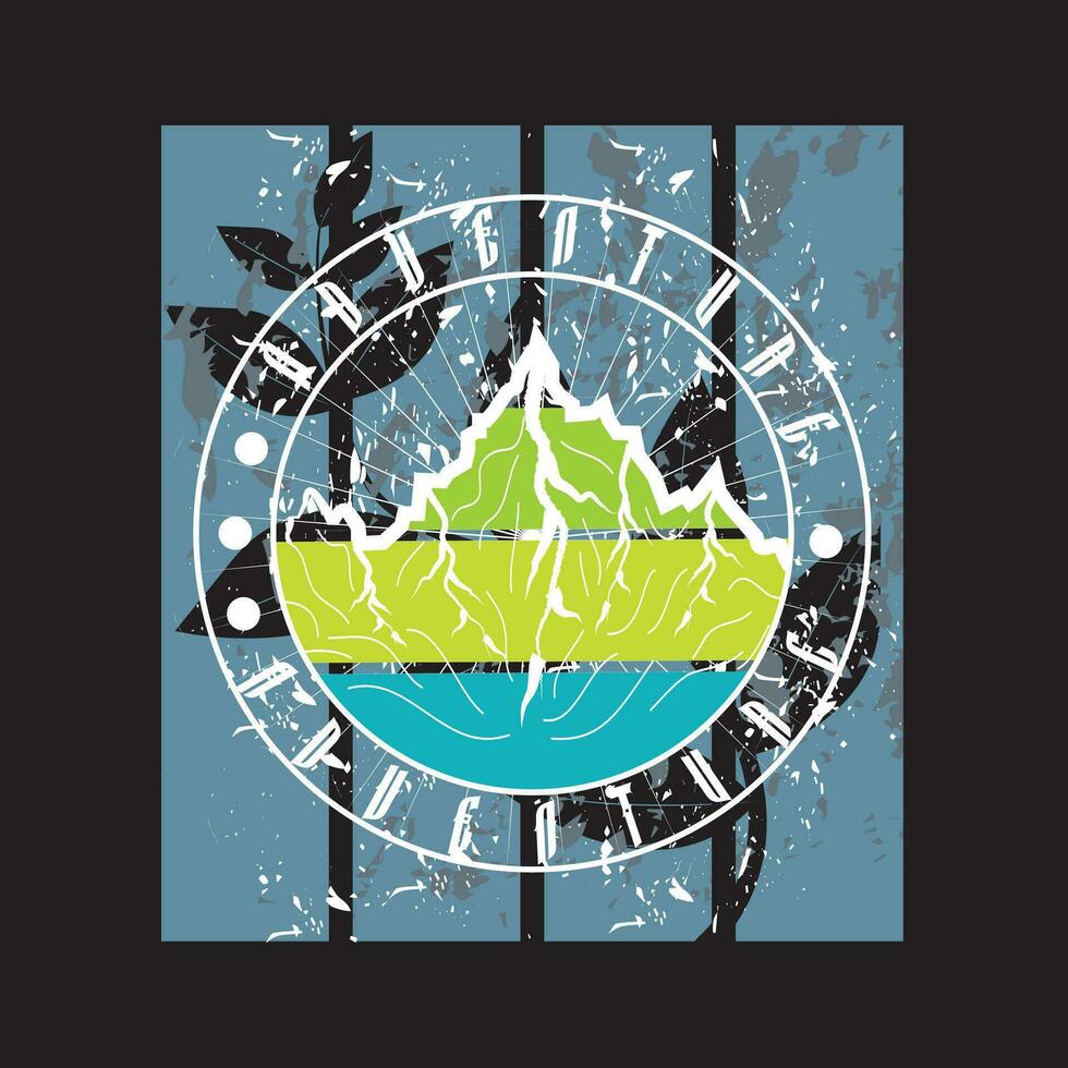 Adventure dark t shirt design vector