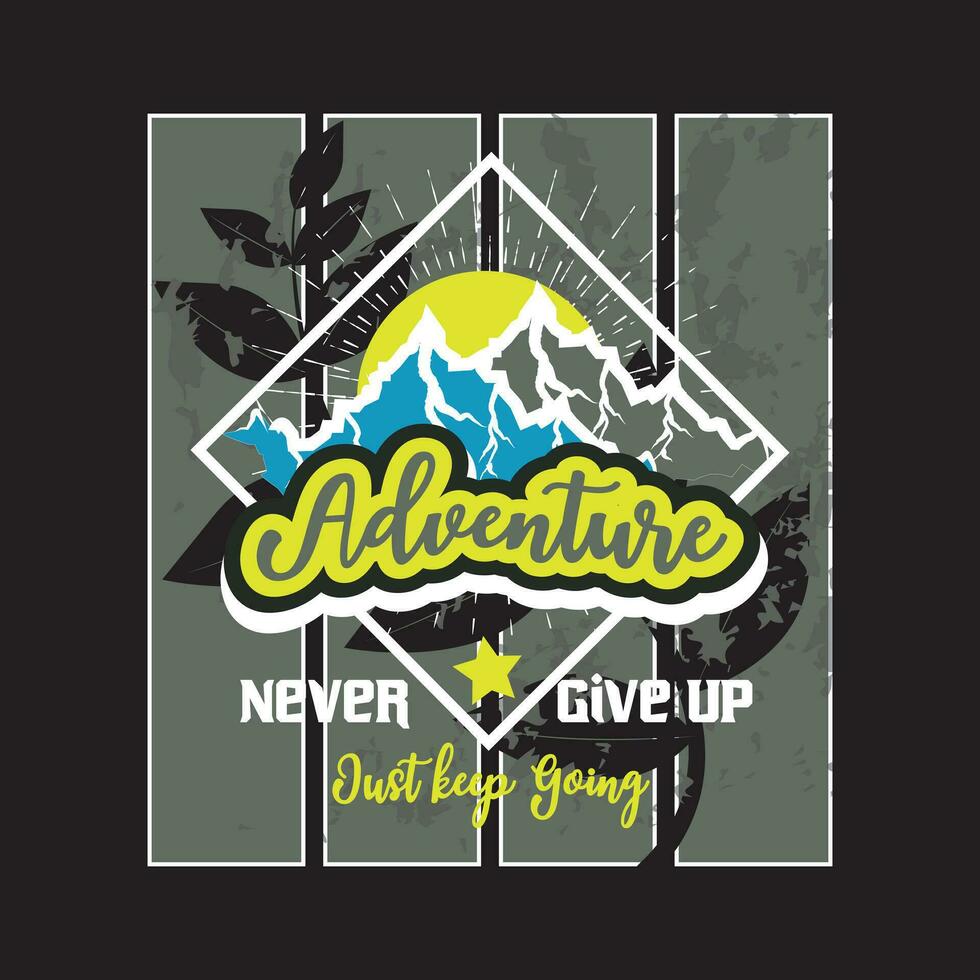 Adventure dark t shirt design vector