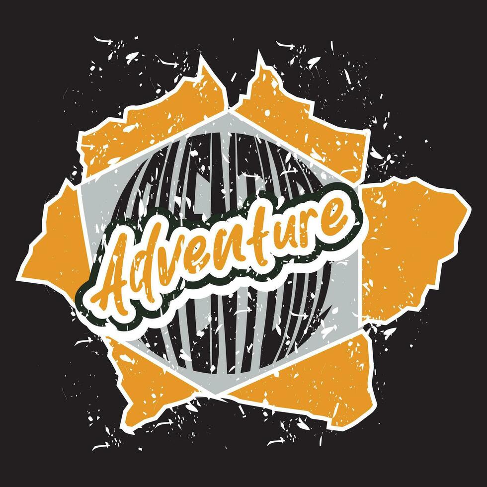 Adventure dark t shirt design vector