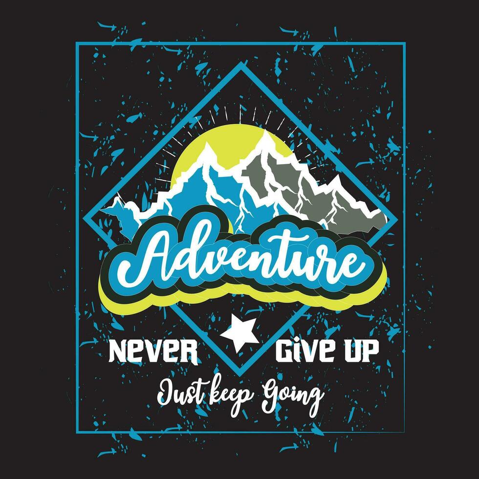 Adventure dark t shirt design vector