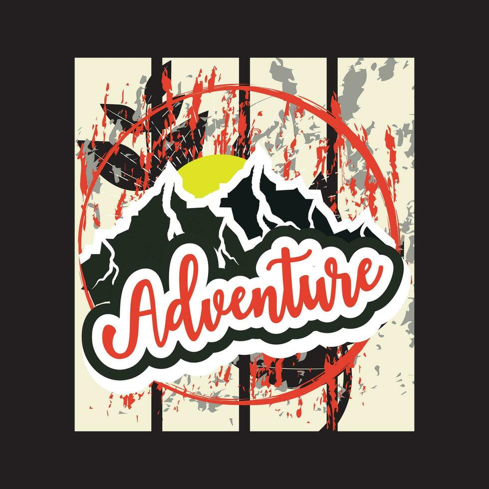 Adventure dark t shirt design vector