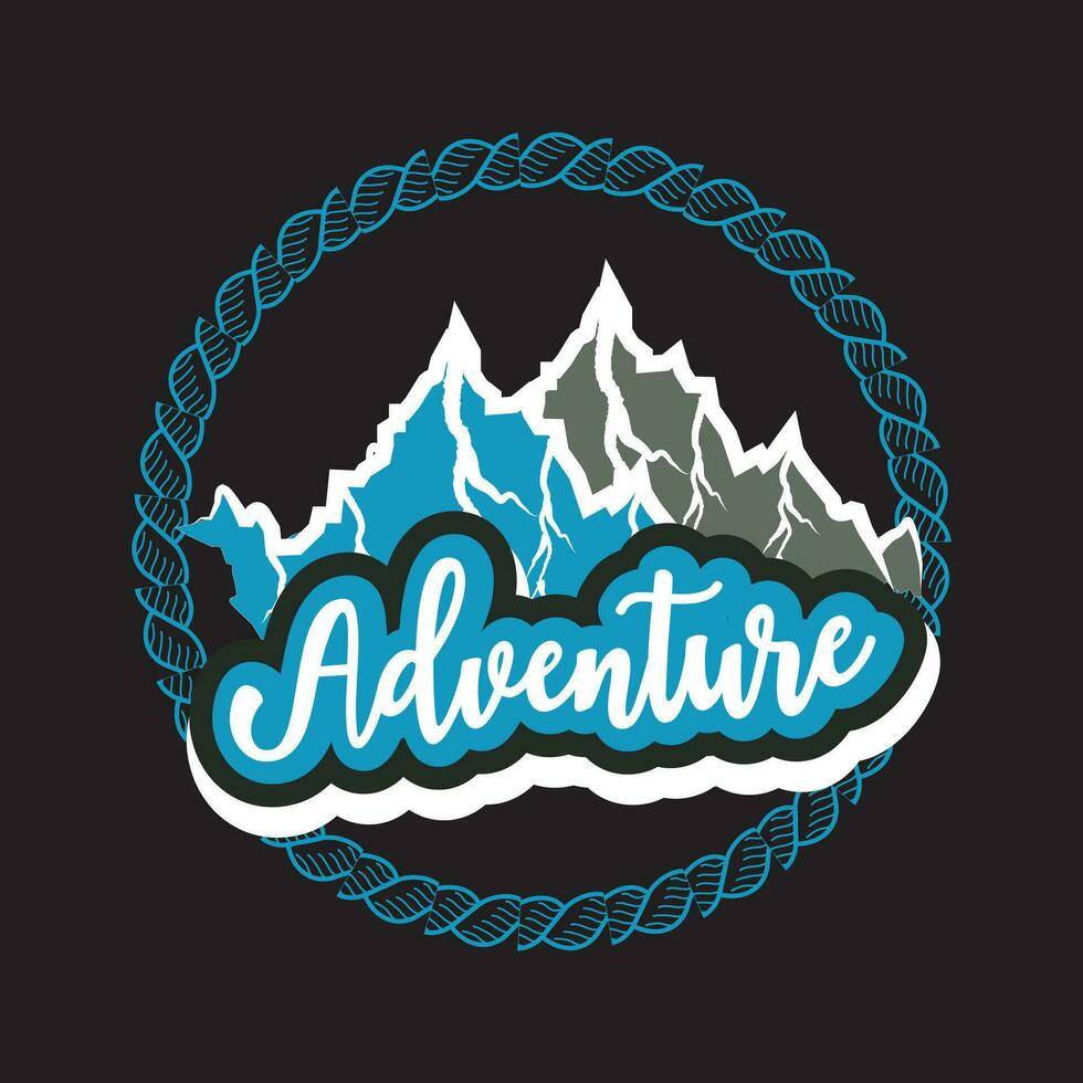 Adventure dark t shirt design vector
