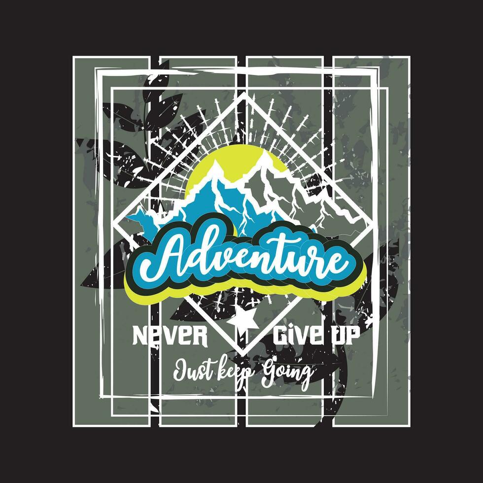 Adventure dark t shirt design vector