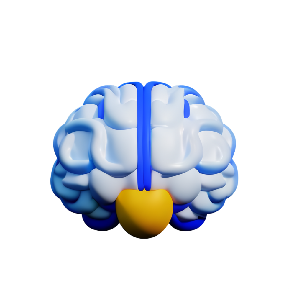 cerveau 3d icône illustration png