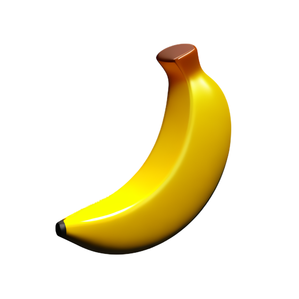 banana 3d rendering icon illustration png