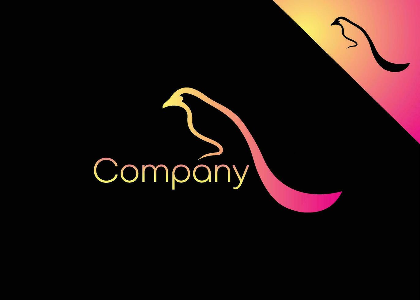 Simple Beautiful Mono line bird logo vector