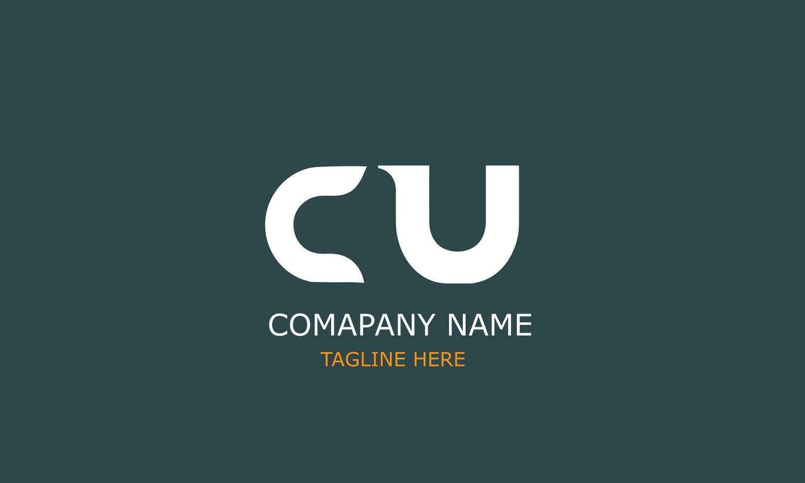 Alphabet UC or CU  initial letters brand monogram logo vector