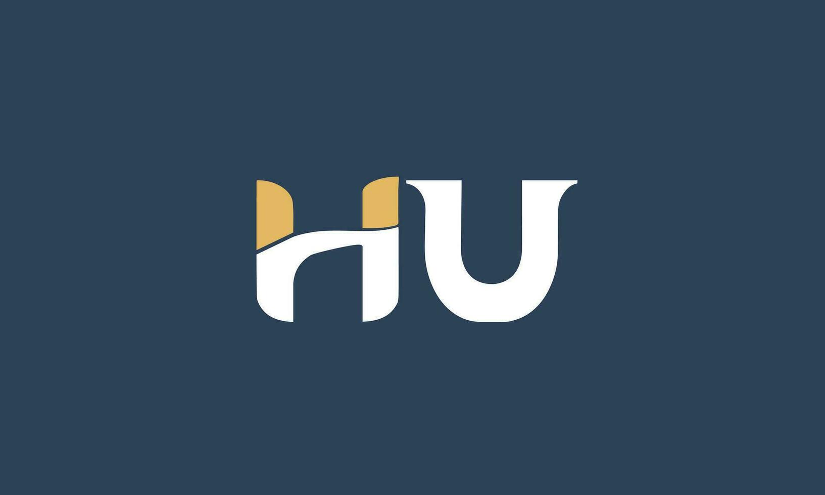 UH ,HU Abstract letters Logo monogram vector