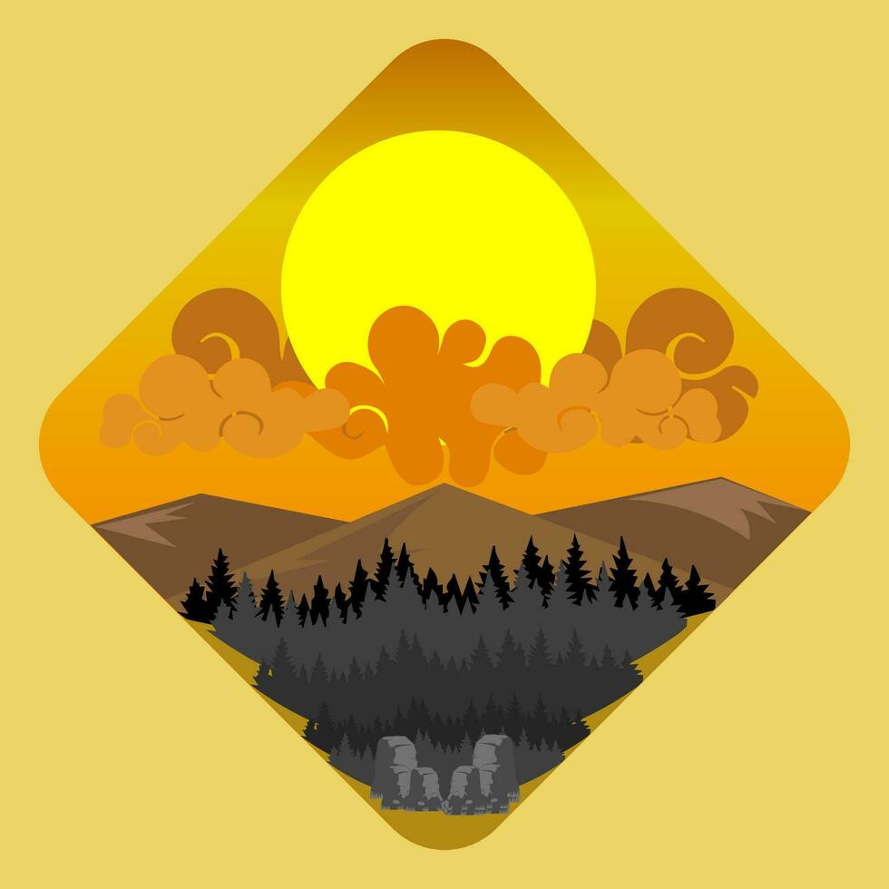 view of the mountains vector