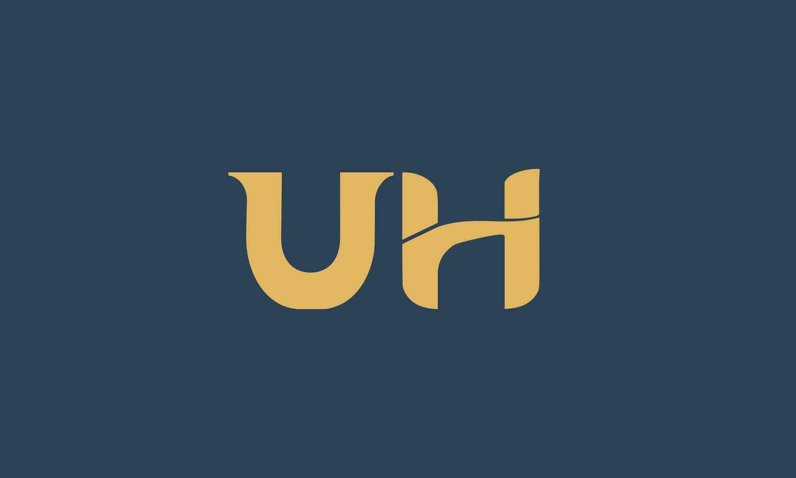 UH ,HU Abstract letters Logo monogram vector