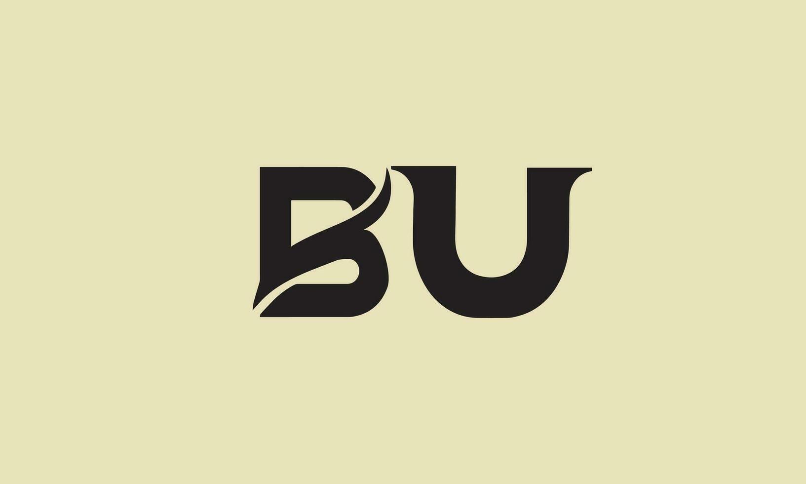 pero, ub, resumen letras logo monograma vector