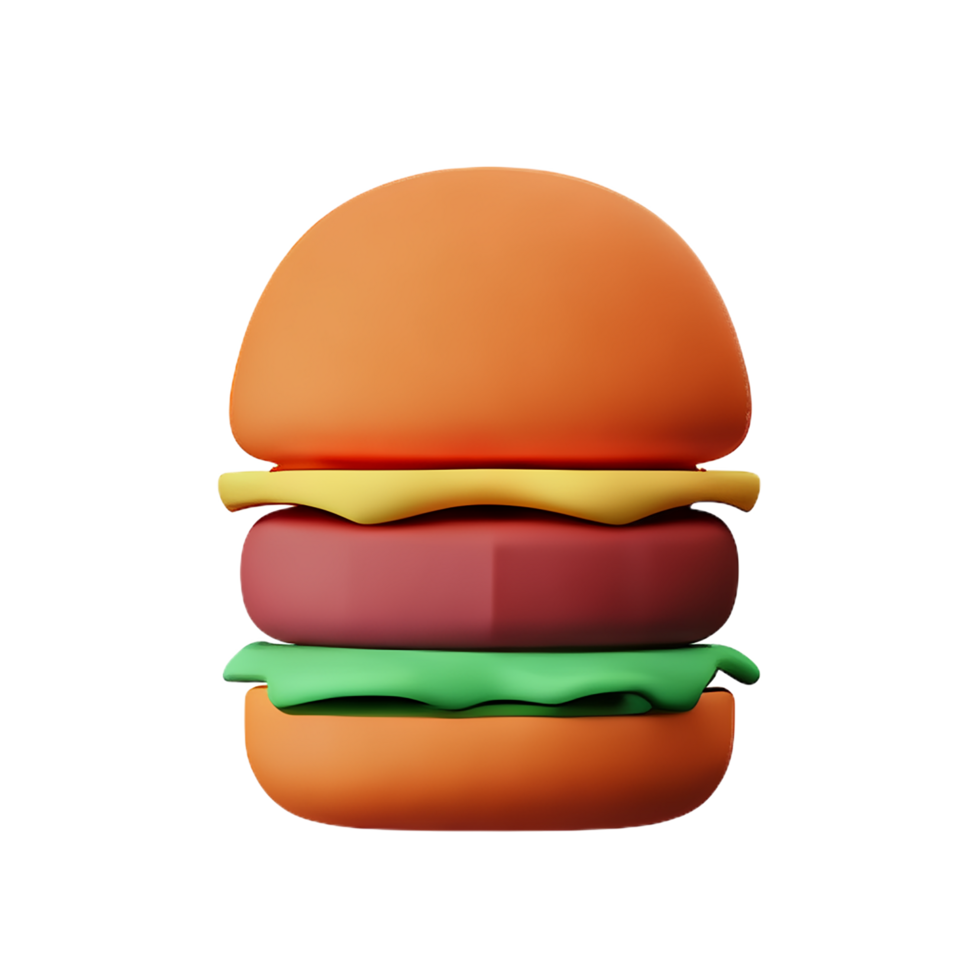 burger 3d icon illustration png