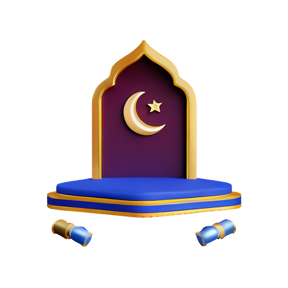 ramadan podium 3d ramadan icon png