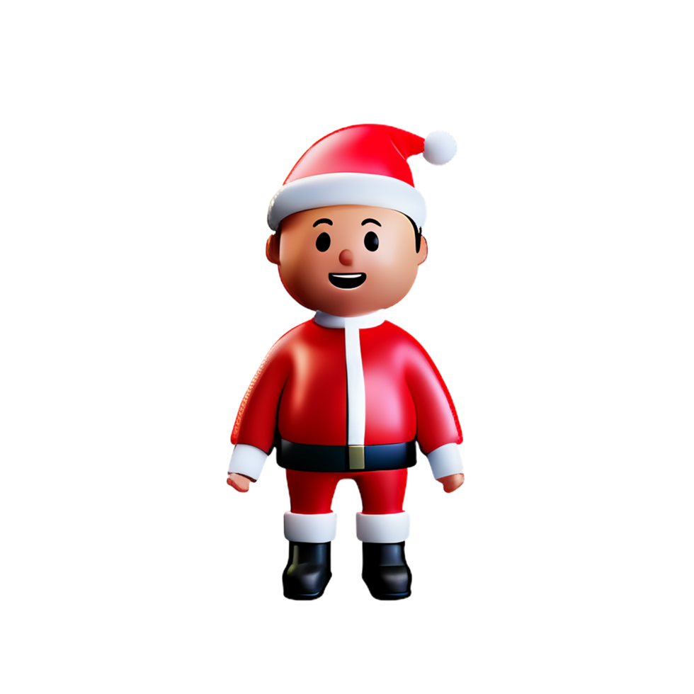 merry christmas 3d rendering icon illustration png