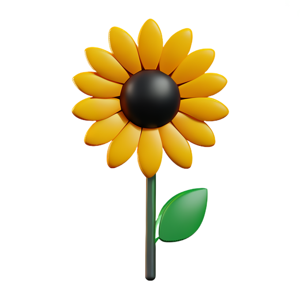 sunflower 3d icon illustration png