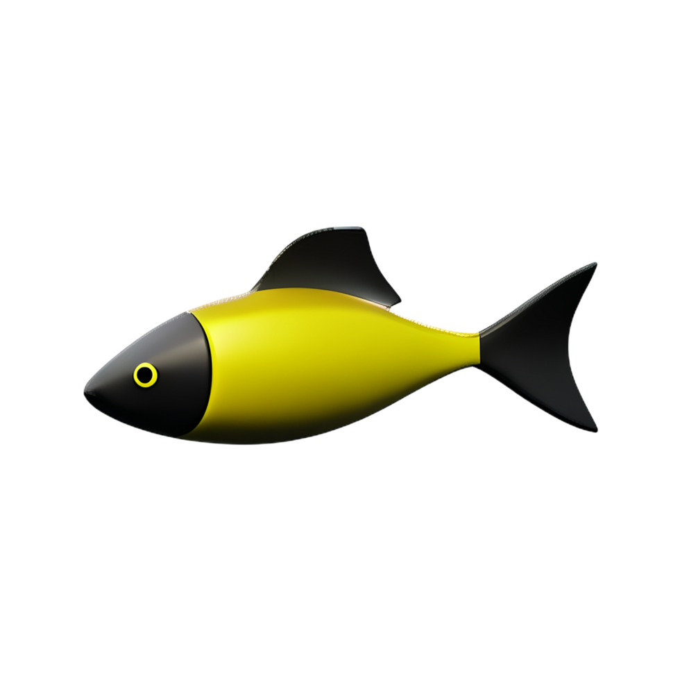 Fish 3d icon illustration png