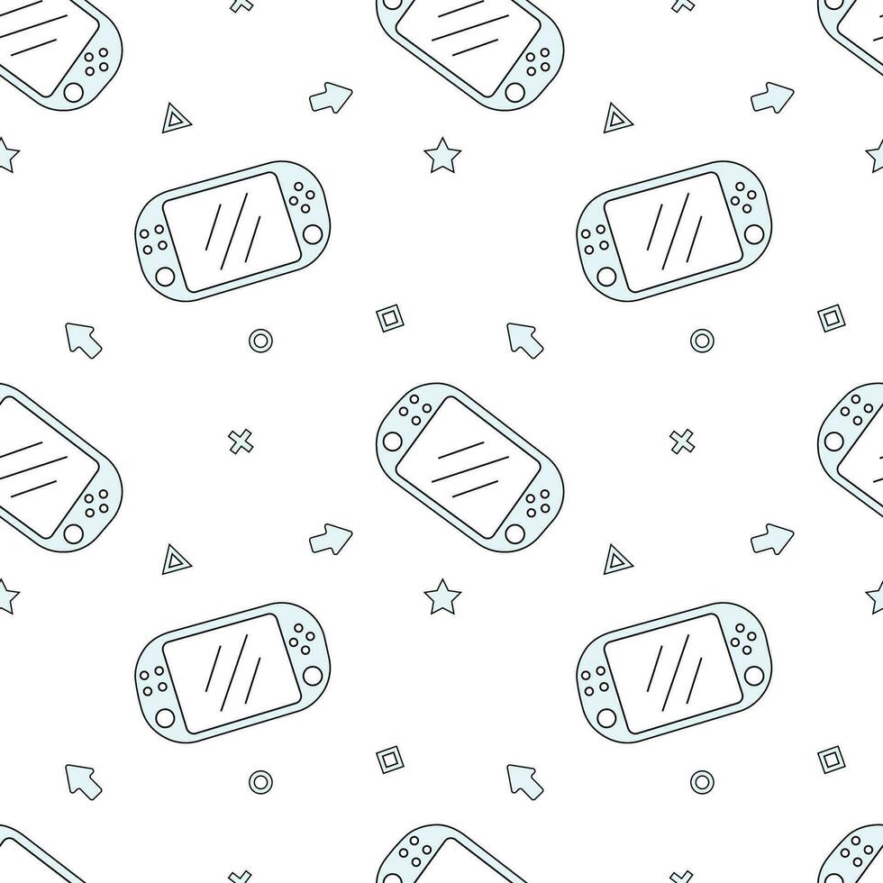 Video game seamless vector pattern. 28202685 Vector Art at Vecteezy