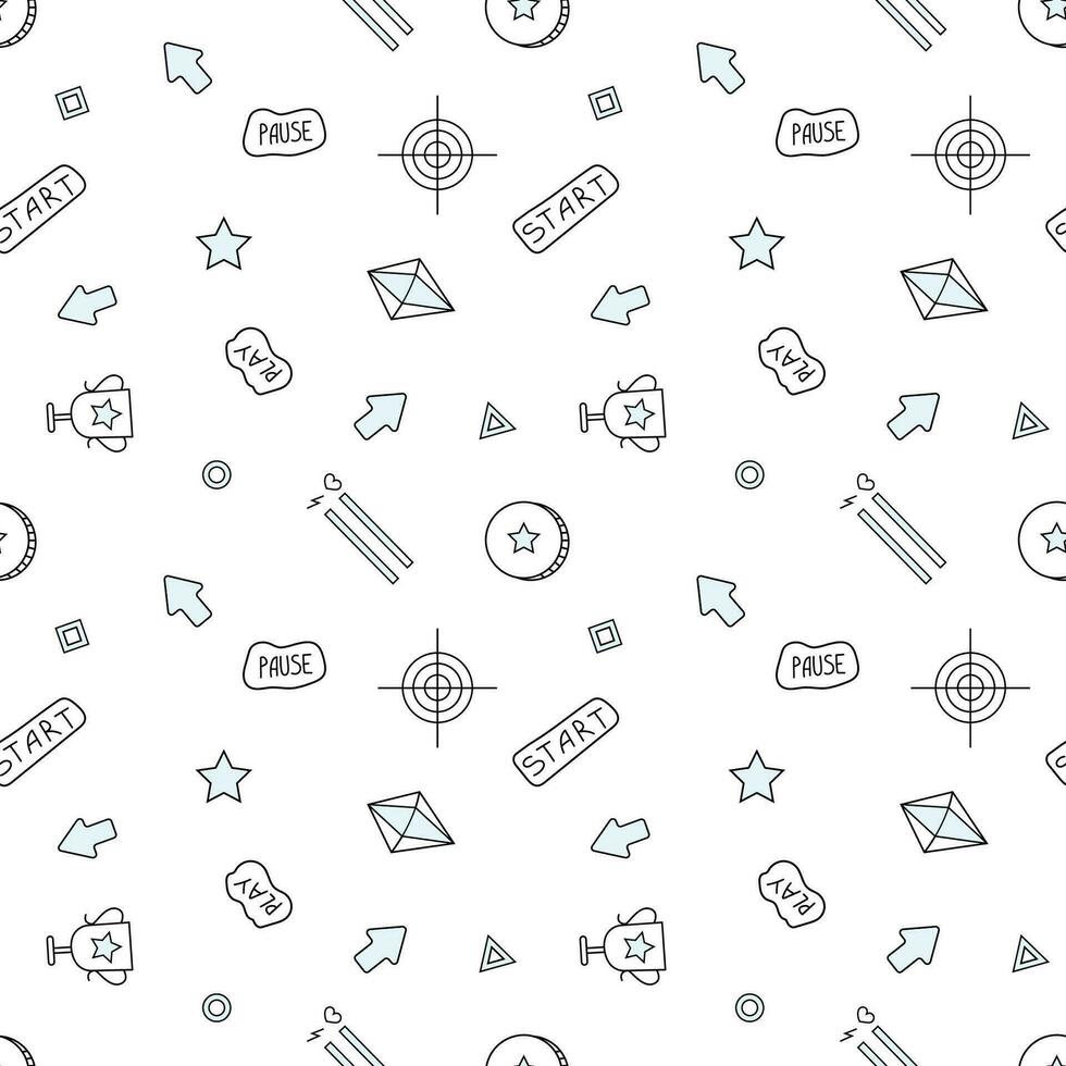 Video game seamless vector pattern. 28202688 Vector Art at Vecteezy