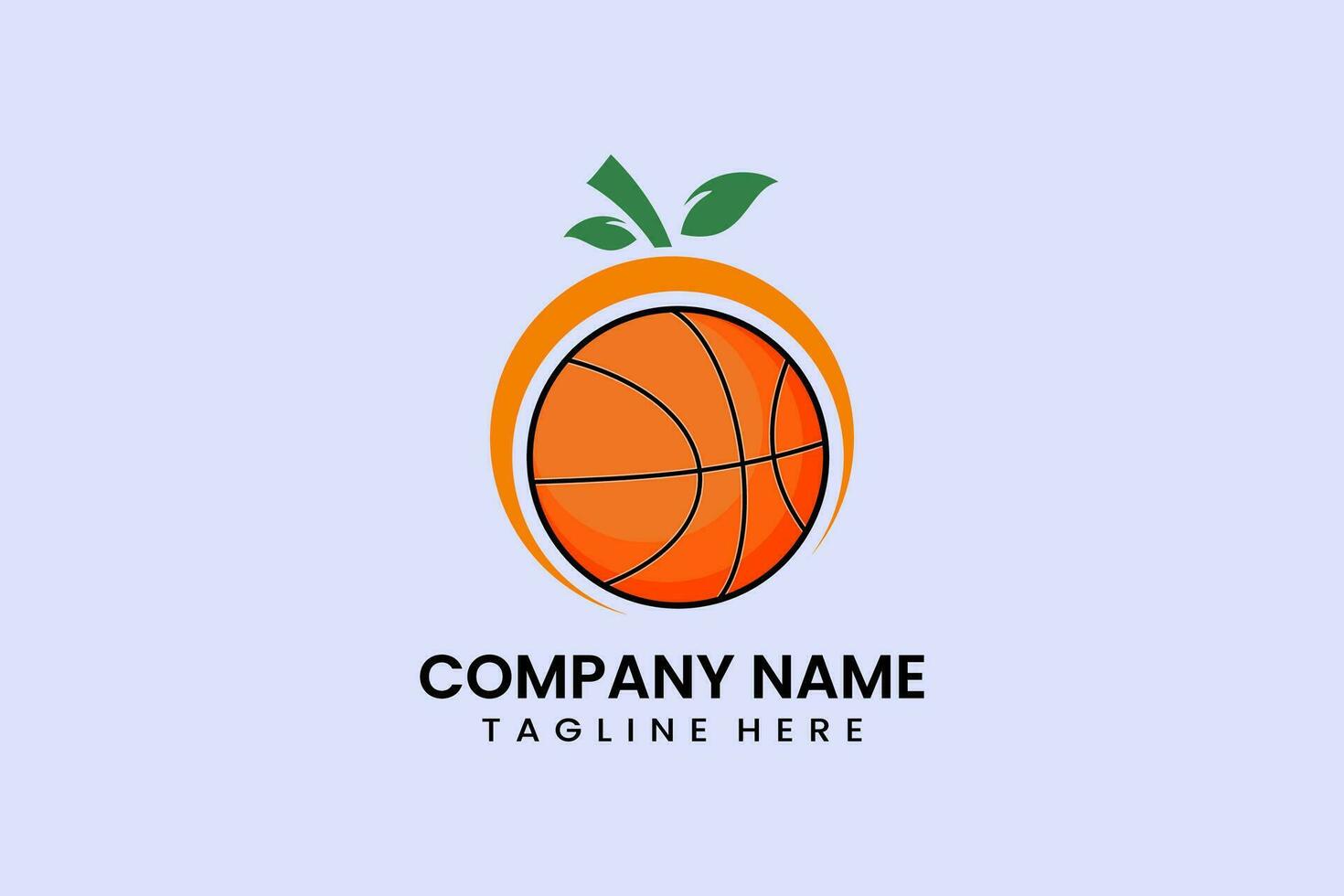 Flat fruit ball sport icon symbol logo template vector