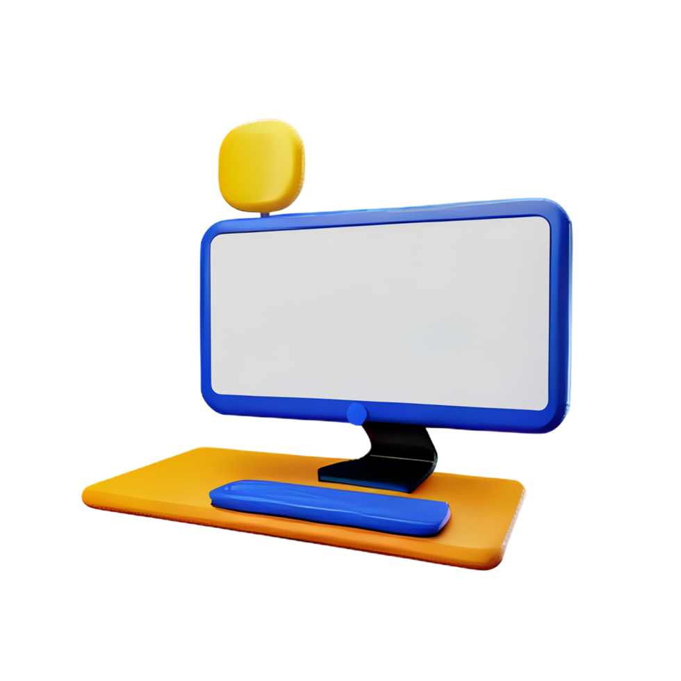 computer 3d icon illustration png