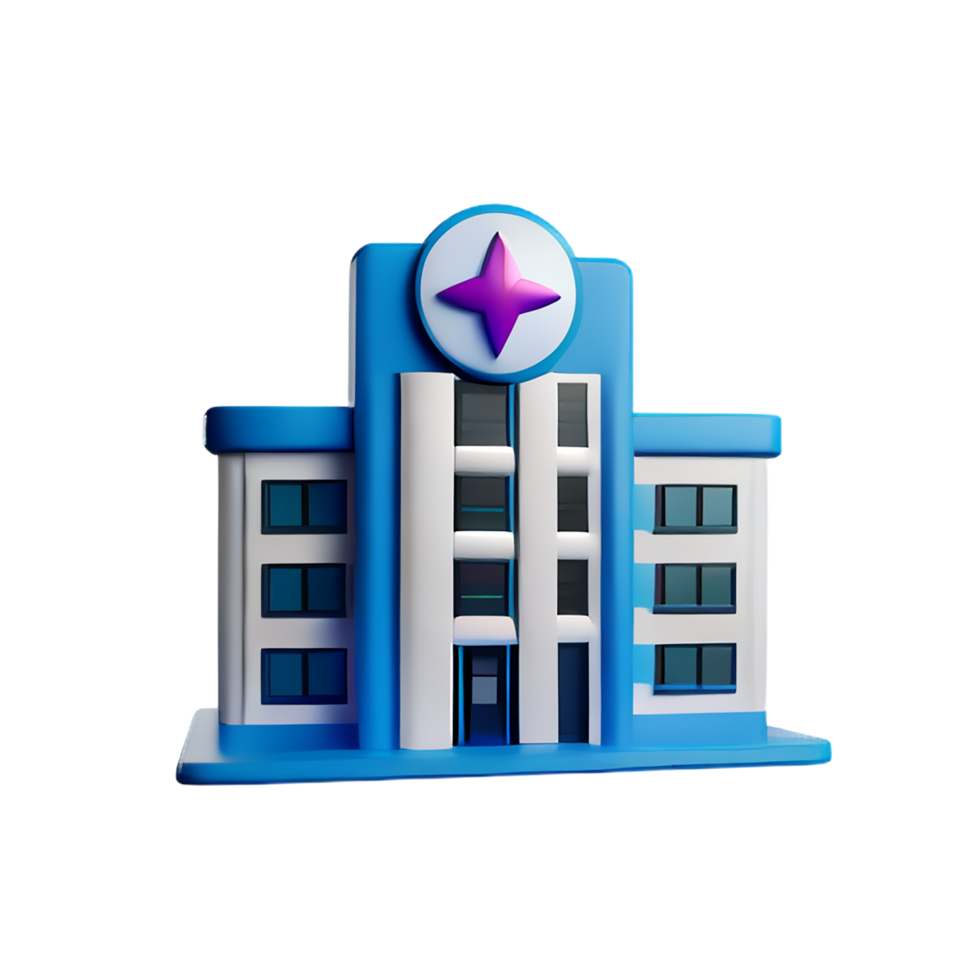 hospital building 3d medical and healthcare icon png