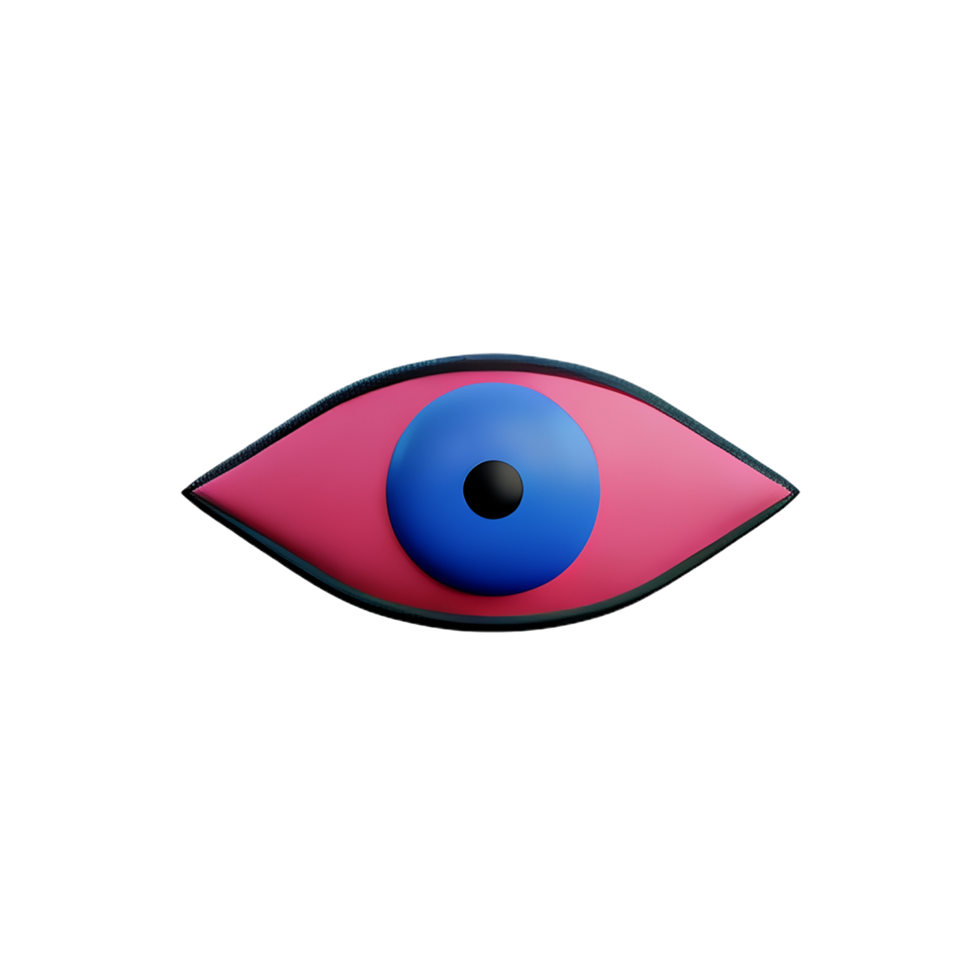 eye 3d rendering icon illustration png