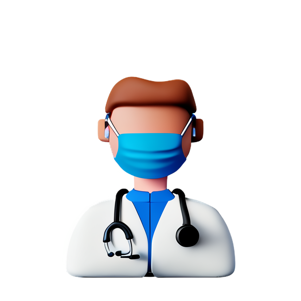 médico 3d ícone ilustração png