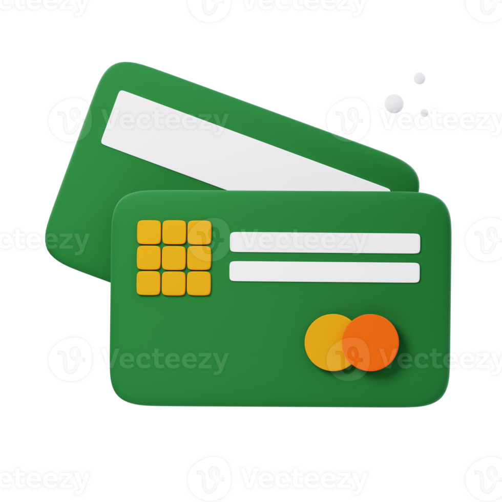 3D debit card icon illustrations render of sleek and functional debit card icon designs. Perfect for representing digital transactions and financial interactions in your projects. png
