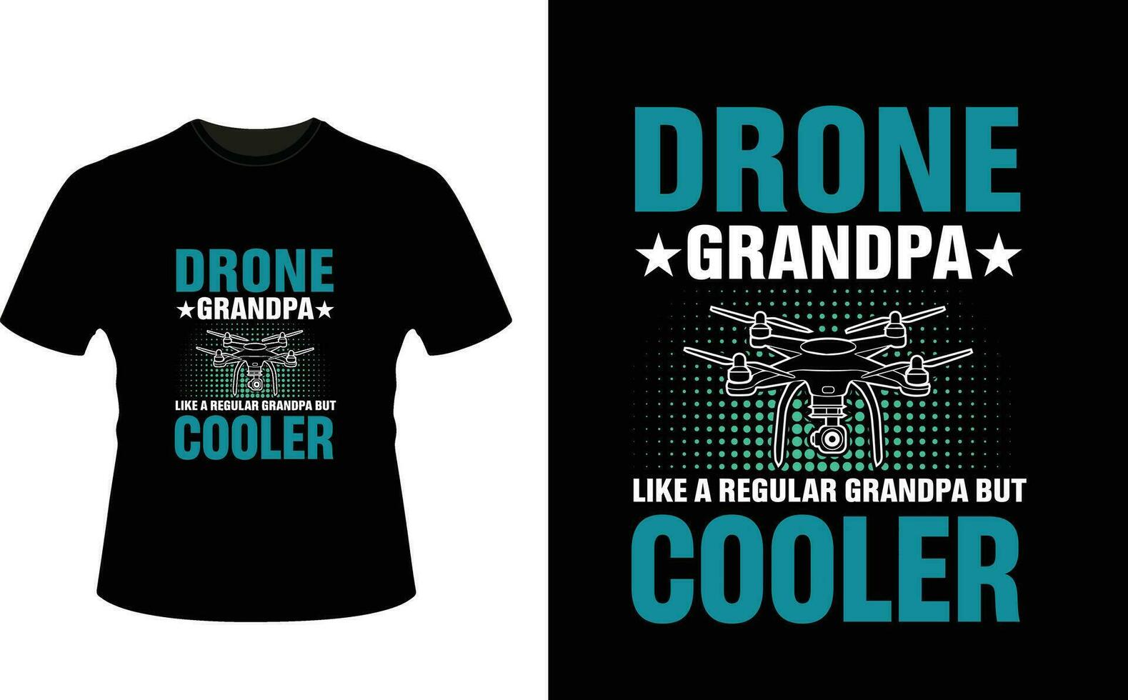 Drone Grandpa Like a Regular Grandpa But Cooler or Grandfather tshirt design or Grandfather day t shirt Design vector