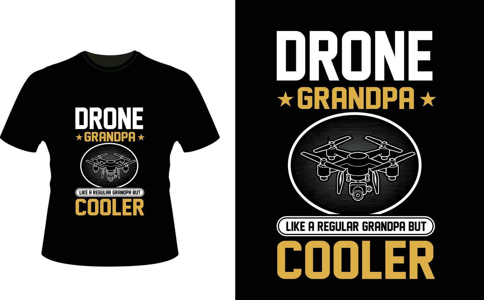 Drone Grandpa Like a Regular Grandpa But Cooler or Grandfather tshirt design or Grandfather day t shirt Design vector