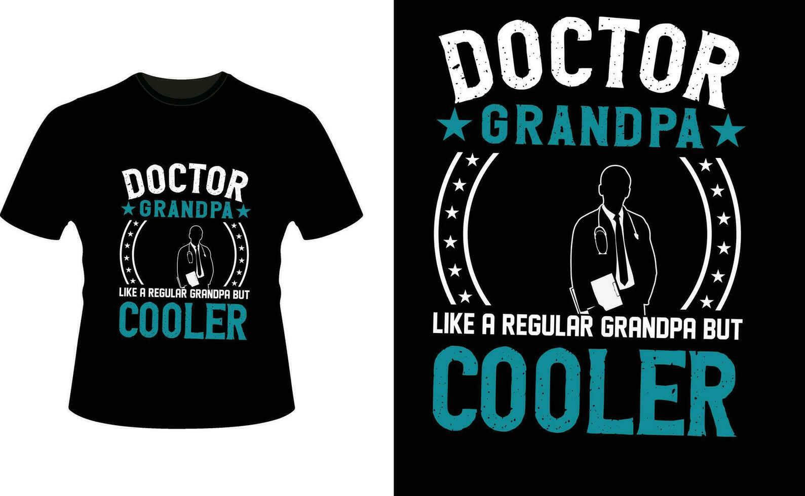 Doctor Grandpa Like a Regular Grandpa But Cooler or Grandfather tshirt design or Grandfather day t shirt Design vector