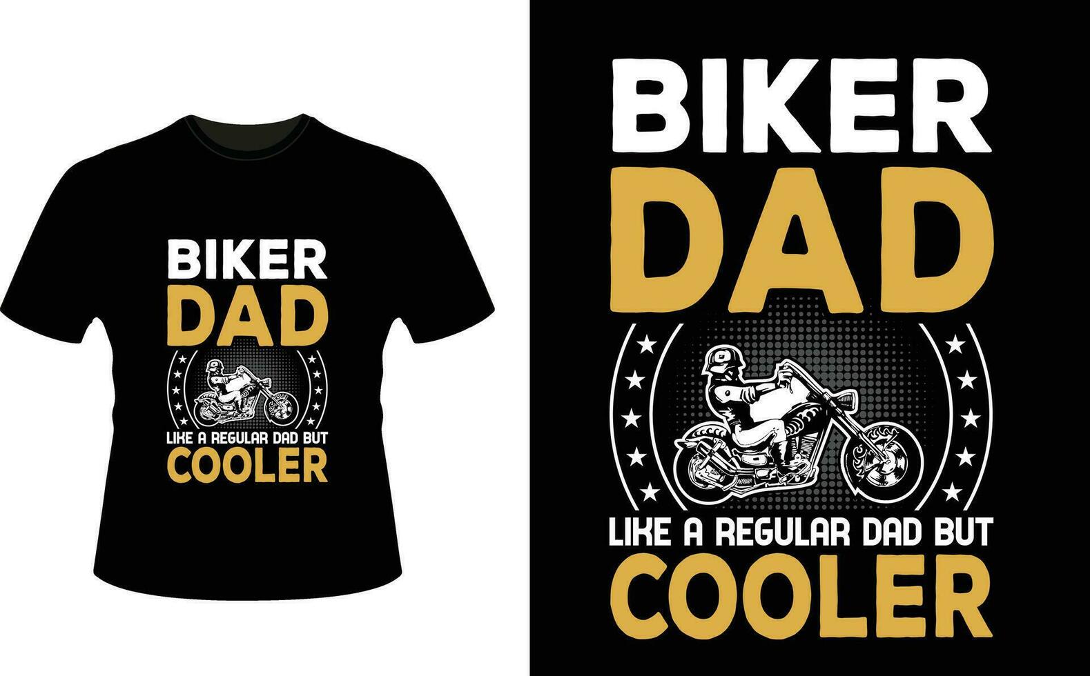 Biker Dad Like a Regular Dad But Cooler or dad papa tshirt design or Father day t shirt Design vector