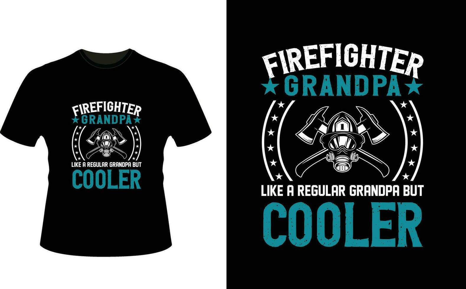 Firefighter Grandpa Like a Regular Grandpa But Cooler or Grandfather tshirt design or Grandfather day t shirt Design vector