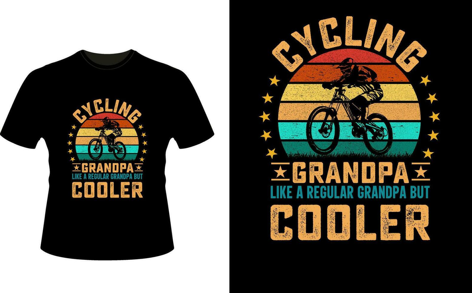 Cycling Grandpa Like a Regular Grandpa But Cooler or Grandfather tshirt design or Grandfather day t shirt Design vector