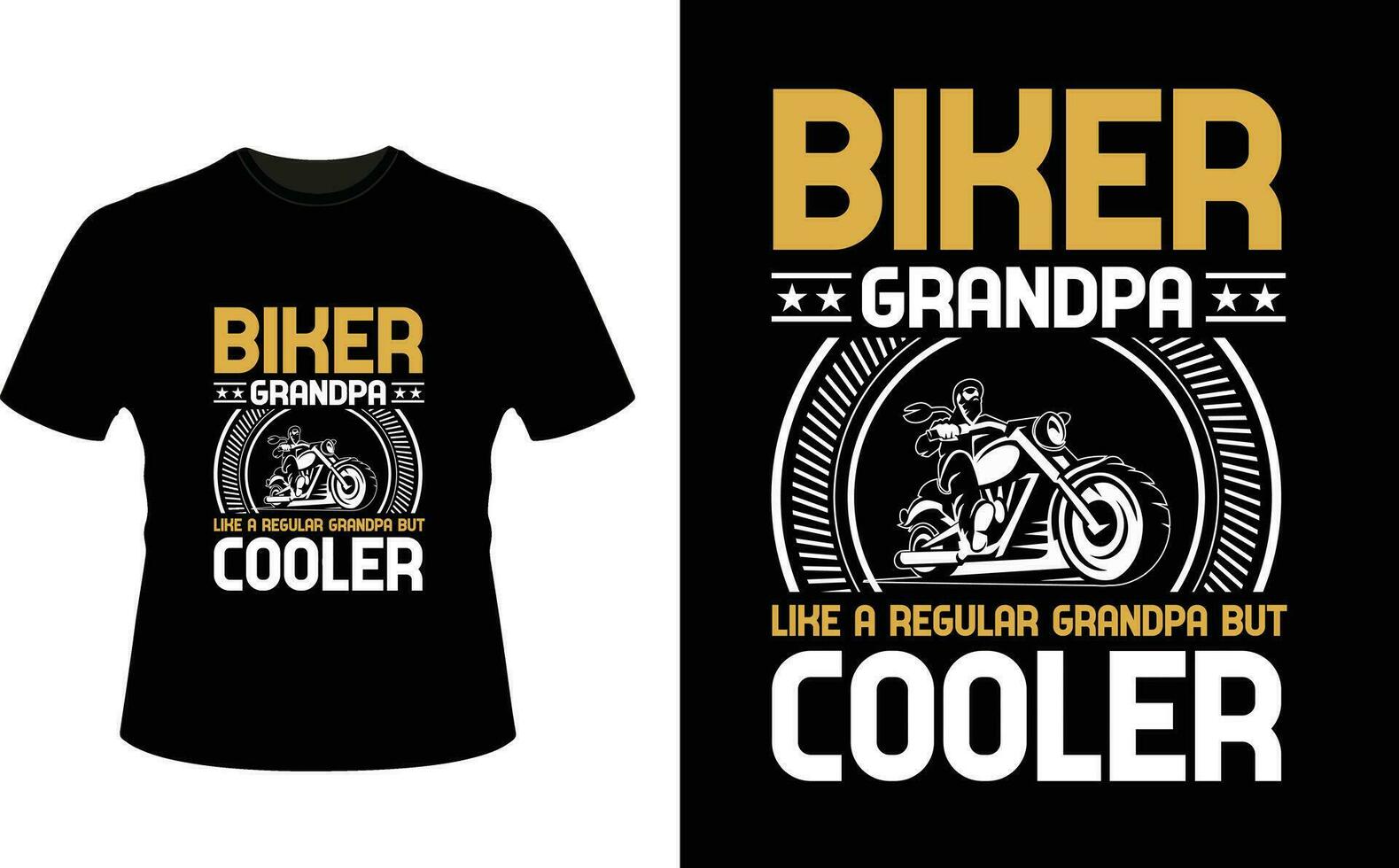 Biker Grandpa Like a Regular Grandpa But Cooler or Grandfather tshirt design or Grandfather day t shirt Design vector