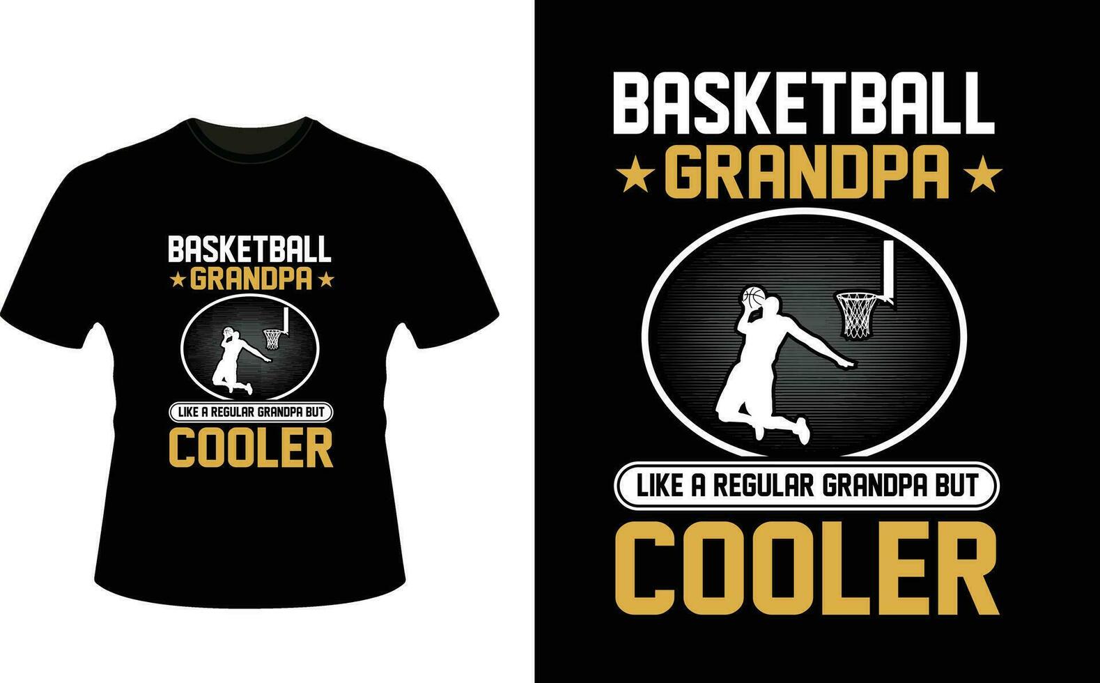Basketball Grandpa Like a Regular Grandpa But Cooler or Grandfather  tshirt design or Grandfather day t shirt Design vector