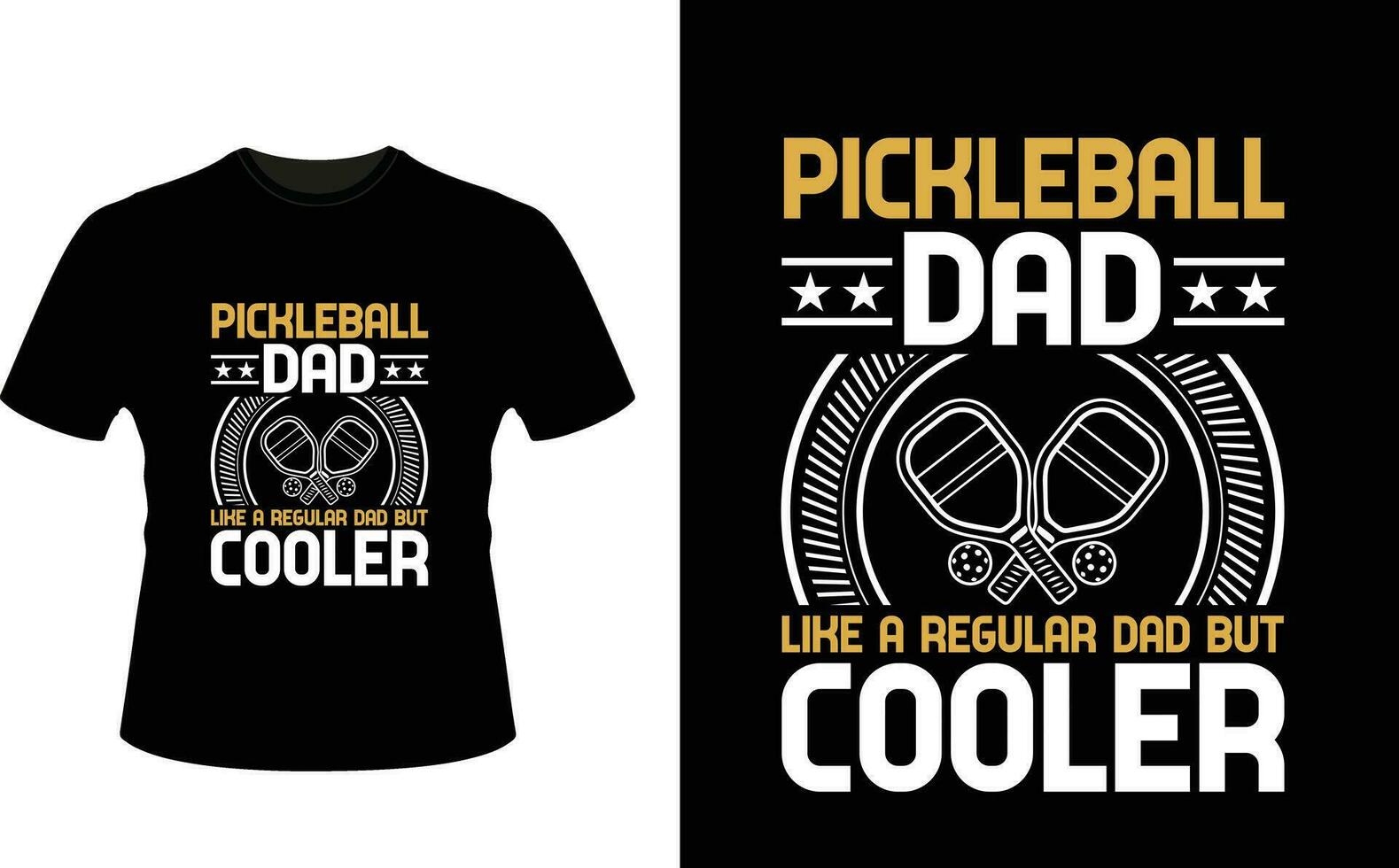 Pickleball Dad Like a Regular Dad But Cooler or dad papa tshirt design or Father day t shirt Design vector