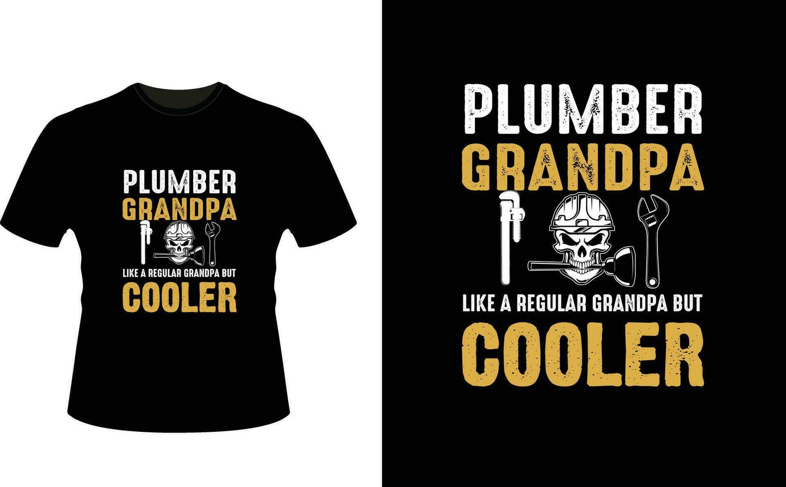 Plumber Grandpa Like a Regular Grandpa But Cooler or Grandfather tshirt design or Grandfather day t shirt Design vector