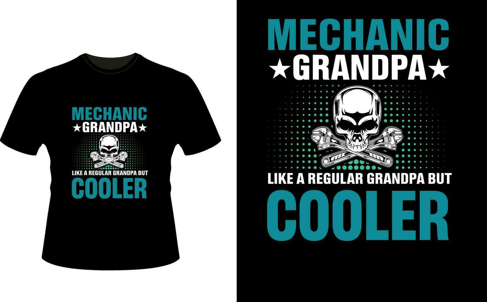 Mechanic Grandpa Like a Regular Grandpa But Cooler or Grandfather tshirt design or Grandfather day t shirt Design vector