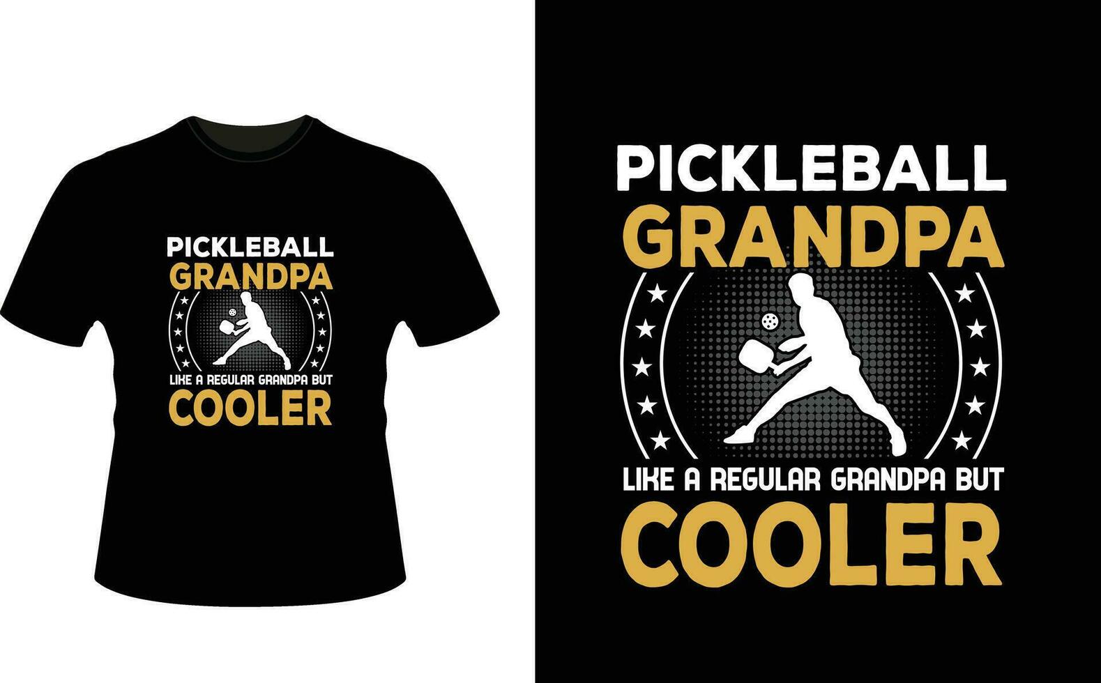 Pickleball Grandpa Like a Regular Grandpa But Cooler or Grandfather tshirt design or Grandfather day t shirt Design vector