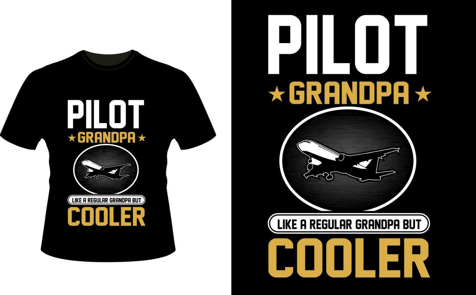 Pilot Grandpa Like a Regular Grandpa But Cooler or Grandfather tshirt design or Grandfather day t shirt Design vector