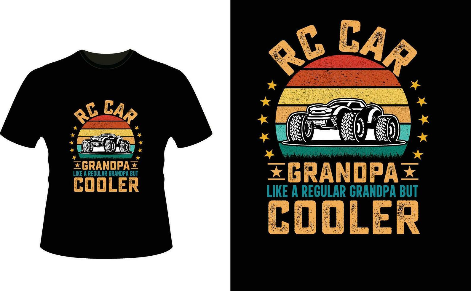 Rc Car Grandpa Like a Regular Grandpa But Cooler or Grandfather tshirt design or Grandfather day t shirt Design vector