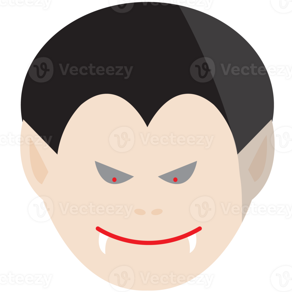 Vampire head cartoon style. png