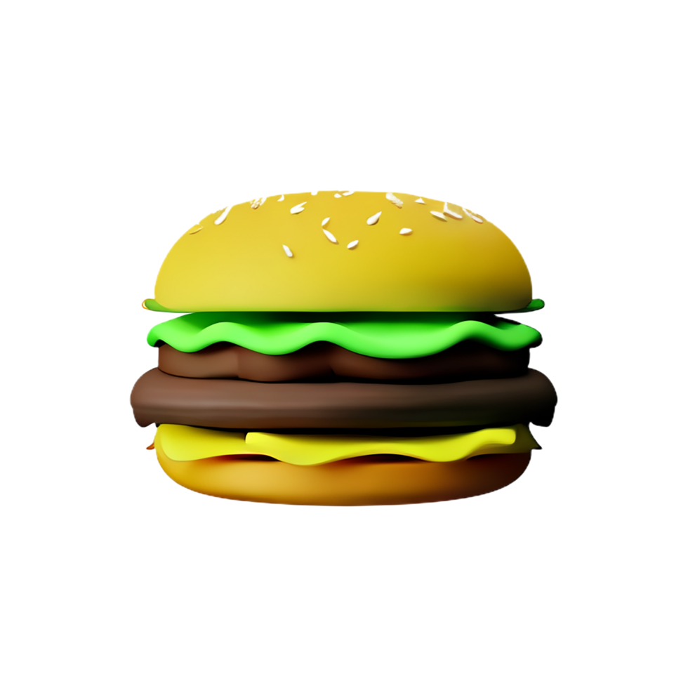 burger 3d icon illustration png