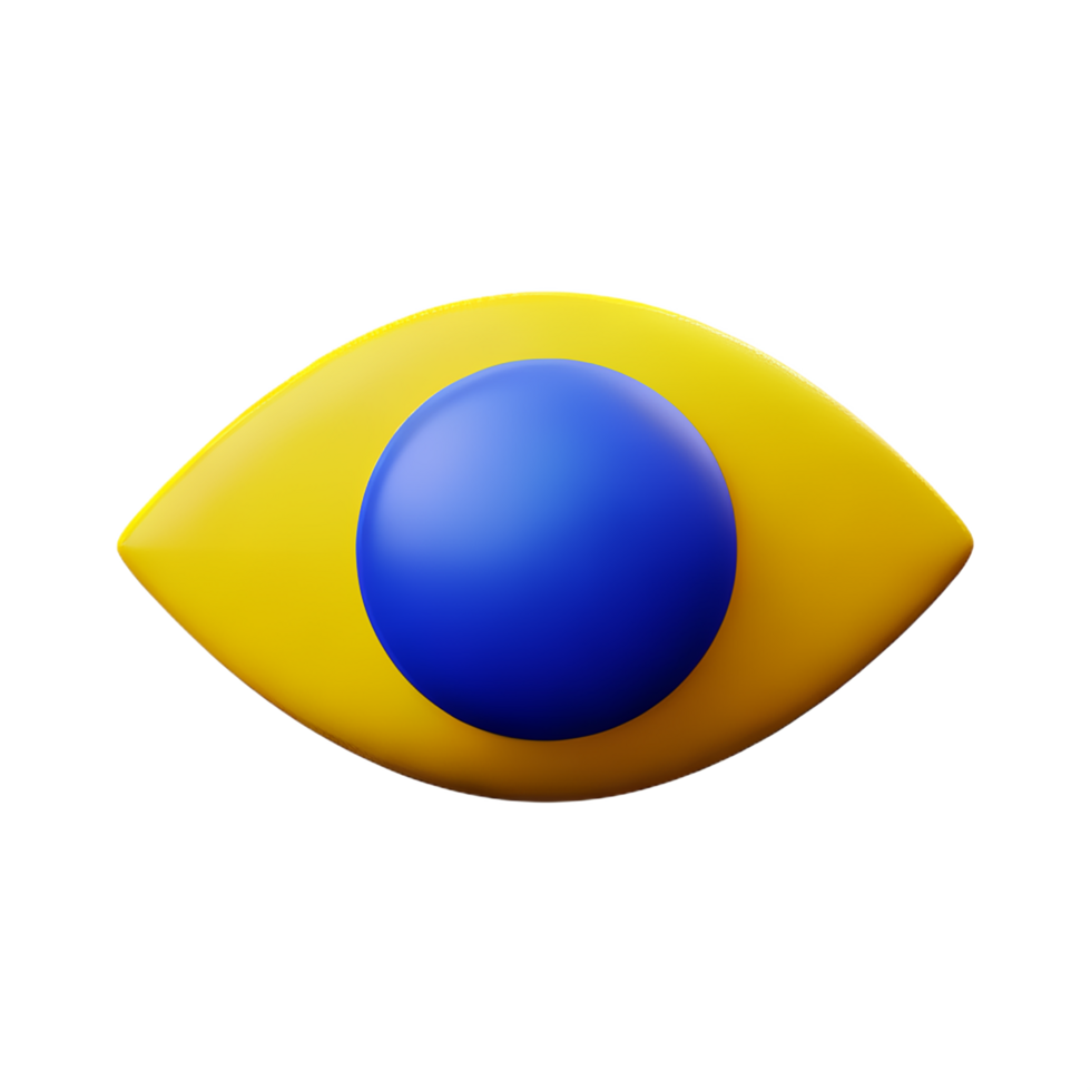 eye 3d rendering icon illustration png