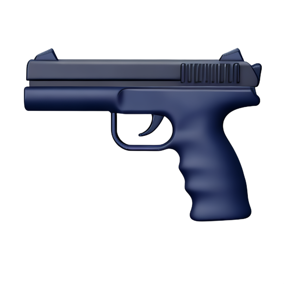 gun 3d rendering icon illustration png