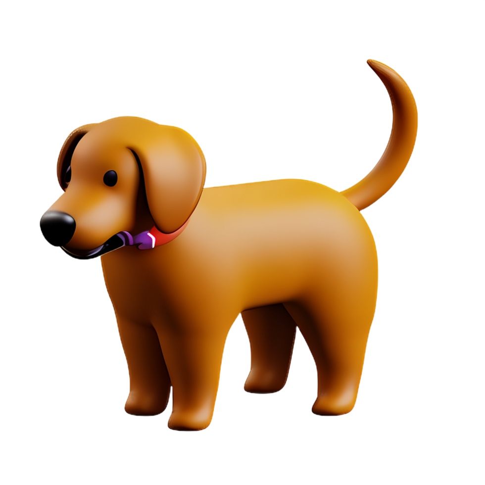 cute dog 3d illustration icon png