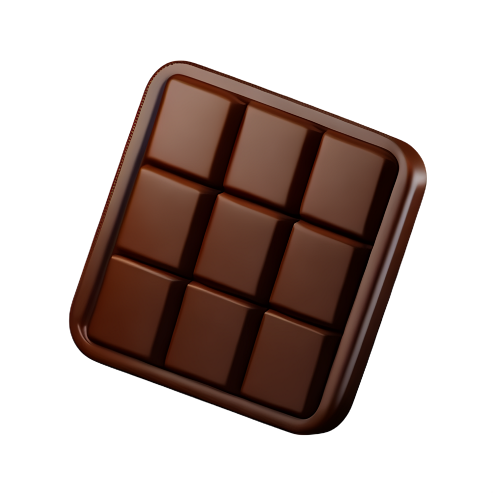 choklad 3d tolkning ikon illustration png